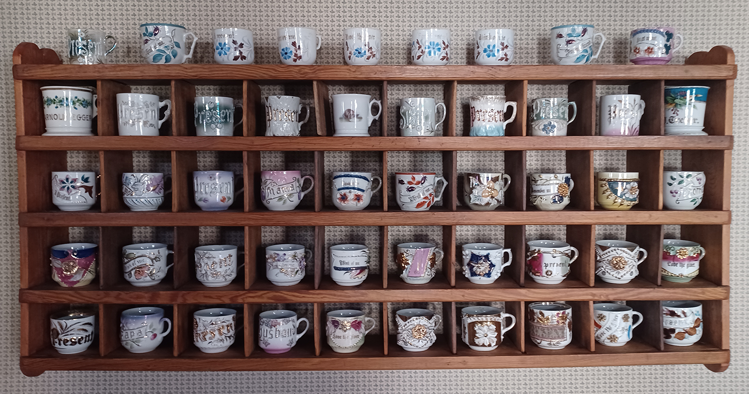 Sally's collection of Shaving mugs