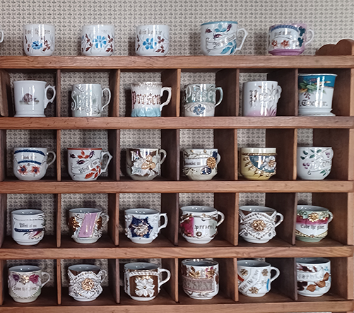 creamer, sugar bowl, salt and peppershakers
